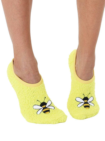 Faire Living Royal Fuzzy Socks Fuzzy Bee Slipper Socks with Grips